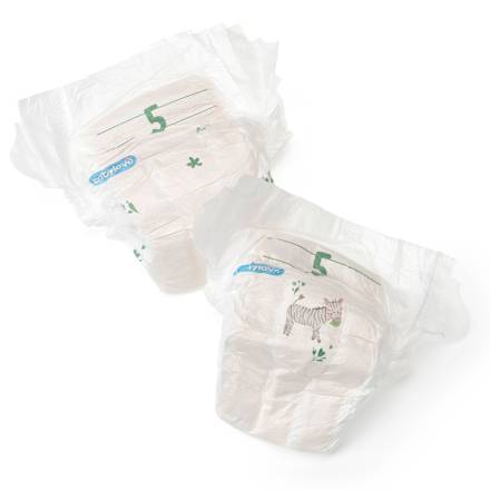Pannolini ecologici taglia 5 junior (10-16 kg), pacco mensile babylove