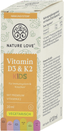 Kvapky Vitamin D3 & K2 Kids Nature Love