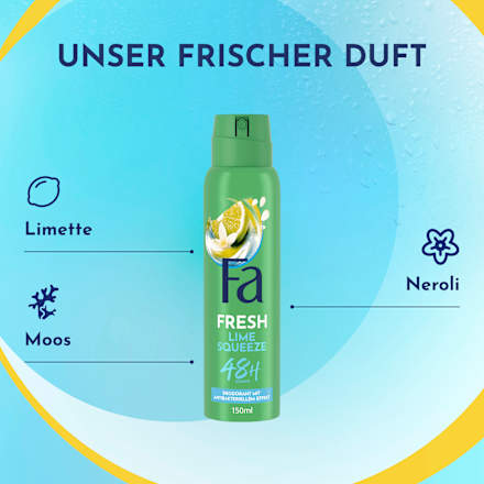 Deospray Fresh Lime Squeeze Fa