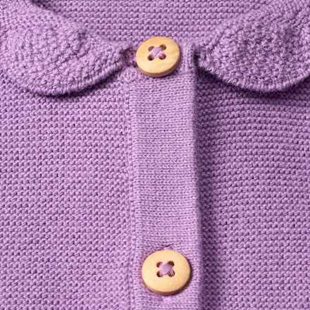 Strickjacke mit Kragen, lila, Gr. 62

 ALANA