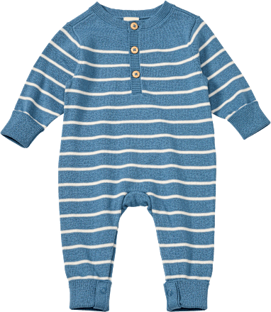 Strickoverall mit Mitwachsfunktion, blau, Gr. 56
 ALANA