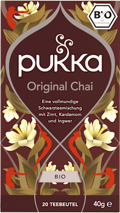Gewürztee Original Chai mit Zimt, Kardamom und Ingwer (20 Beutel) pukka