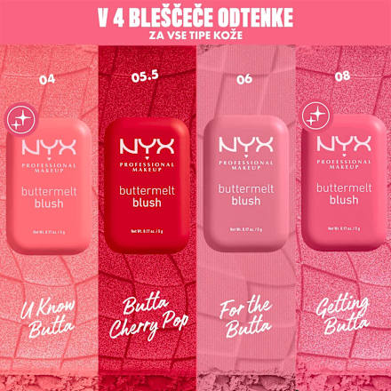 Rdečilo za lica Buttermelt, 05 Butta Cherry Pop NYX PROFESSIONAL MAKEUP