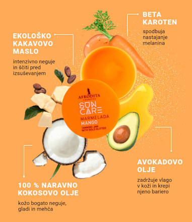 Marmelada za hitro pridobivanje zagorelosti Sun Care Mango AFRODITA