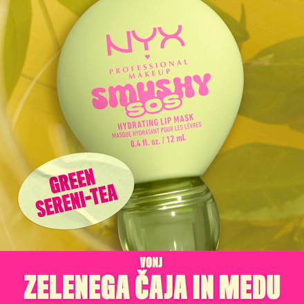 Vlažilna maska za ustnice Smushy SOS, 01 Green Sereni-Tea NYX PROFESSIONAL MAKEUP