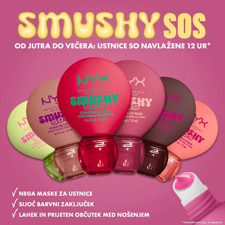 Vlažilna maska za ustnice Smushy SOS, 01 Green Sereni-Tea NYX PROFESSIONAL MAKEUP