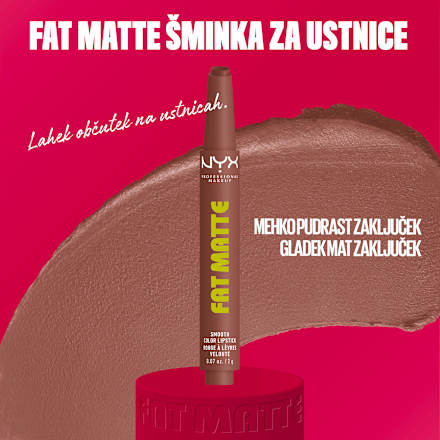 Šminka Fat Matte, 08 Toasty Taupe NYX PROFESSIONAL MAKEUP
