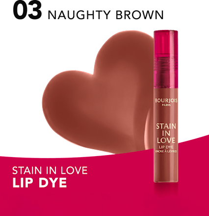 Rdečilo za ustnice Stain In Love, 03 Naughty Brown BOURJOIS PARIS