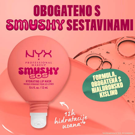 Vlažilna maska za ustnice Smushy SOS, 03 Peachy Pamper NYX PROFESSIONAL MAKEUP
