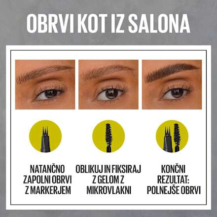 2-v-1 svinčnik za obrvi Brow Inserts™, 02 Soft Brown MAYBELLINE NEW YORK