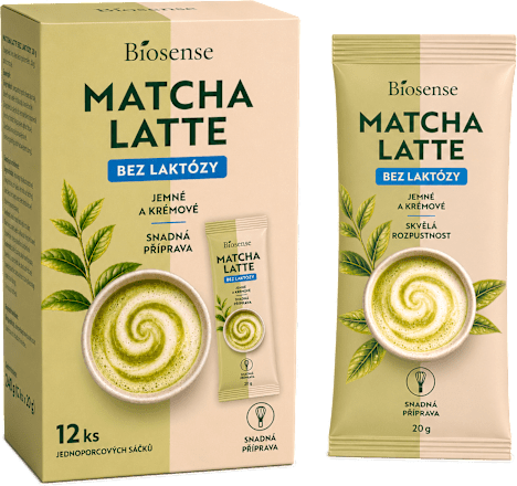 matcha latte bez laktózy 12x20 g Biosense