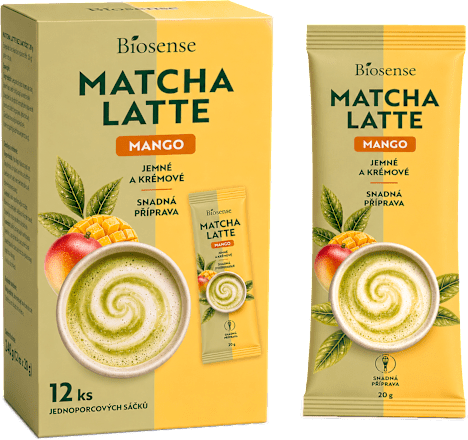  matcha latte s příchutí mango 12x20 g Biosense