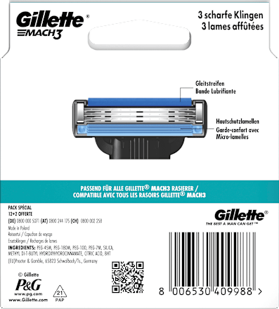 Ersatzklingen Mach3 Gillette