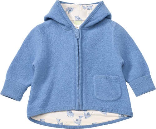 Jacke aus Wollwalk mit Mitwachsfunktion, blau, Gr. 62/68 ALANA