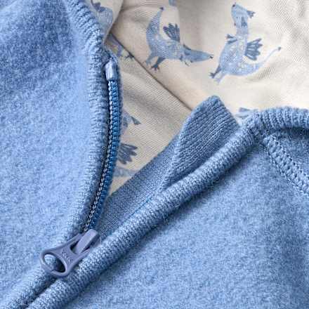Jacke aus Wollwalk mit Mitwachsfunktion, blau, Gr. 62/68 ALANA