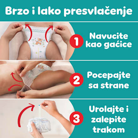 pants, pelene-gaćice, veličina 8 (17+ kg) Pampers active baby