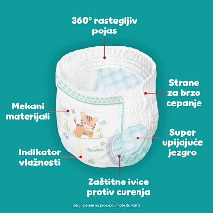 pants, pelene-gaćice, veličina 8 (17+ kg) Pampers active baby