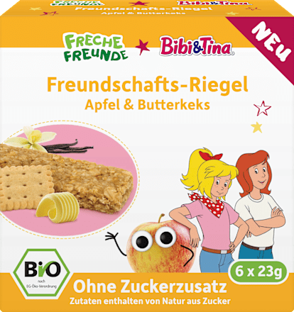 Frucht-Getreide-Riegel Bibi&Tina Apfel & Butterkeks (6x23 g) ab 3 Jahren Freche Freunde