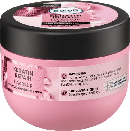 Maschera per capelli riparatrice con cheratina Balea PROFESSIONAL