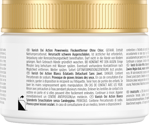 Fleckenentferner Pulver Oxi Action Weiss Vanish Oxi Action