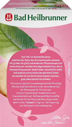 Kräutertee Menopause Wacher Kopf mit Mate & Maca (20 Beutel) Bad Heilbrunner