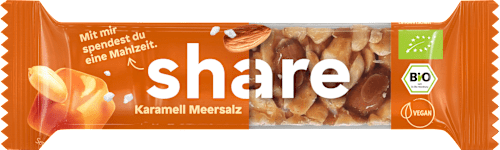 Nussriegel, Karamell Meersalz share