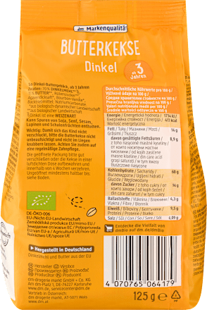 Kindersnack Butterkeks Dinkel ab 3 Jahren dmBio