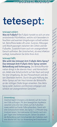 Fußpilz Entferner Spray tetesept