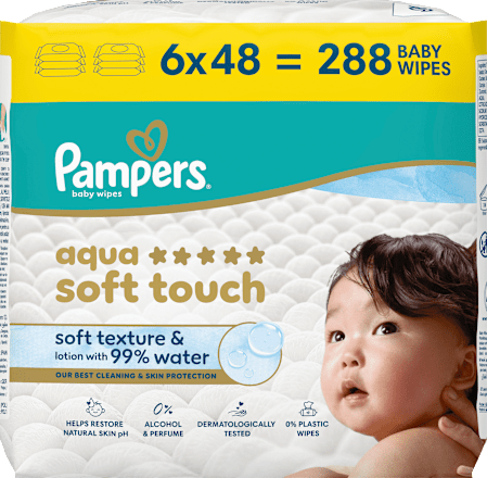 Feuchttücher aqua soft touch (6x48 St) Pampers