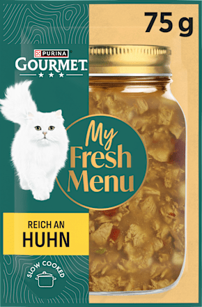 Nassfutter Katze reich an Huhn, my fresh menue Purina Gourmet