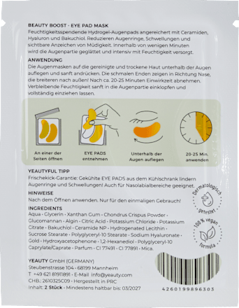 Blazinice za področje pod očmi Beauty Boost YEAUTY