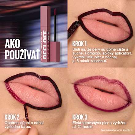 Rúž a tekutá linka na pery SuperStay Peel Off 07 Blaze MAYBELLINE NEW YORK