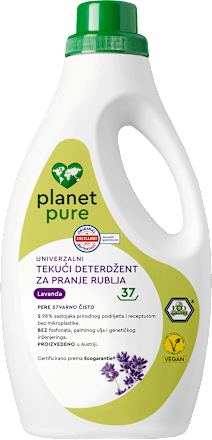 Univerzalni tekući deterdžent za pranje rublja Lavanda, 37 pranja planet pure