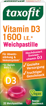 Vitamin D 3 1600 I.E. Weichpastillen 20 St taxofit
