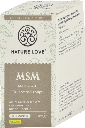 Tablety MSM s vitamínom C Nature Love