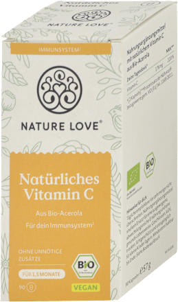 Kapsuly Vitamin C s BIO acerolou Nature Love