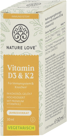 Kvapky Vitamin D3 & K2 Nature Love