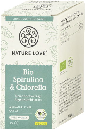 Tablety Bio Spirulina & Chlorella Nature Love