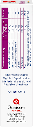 Mariendistel + Artischocke & Löwenzahn Kapseln 30 St Doppelherz