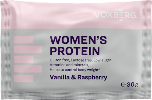ženský protein s příchutí vanilka a malina VOXBERG