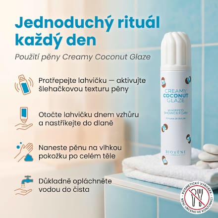 sprchová pěna Creamy Coconut Glaze BIOVÈNE BARCELONA