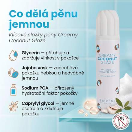 sprchová pěna Creamy Coconut Glaze BIOVÈNE BARCELONA
