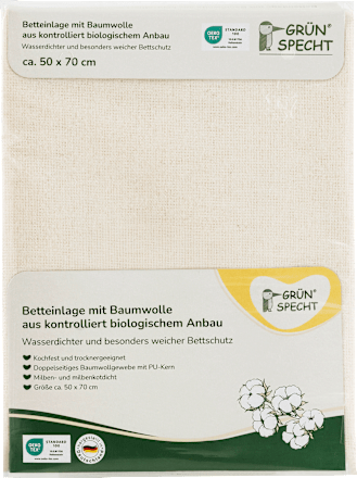 Betteinlage mit Baumwolle 50x70 cm Grünspecht