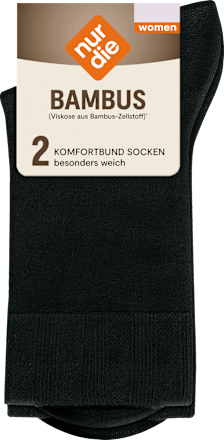 Komfort-Socken Bambus schwarz Gr. 35-38 nur die