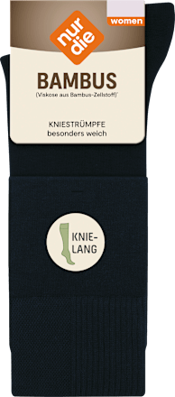 Kniestrümpfe mit Bambus-Viskose schwarz Gr. 35-38 nur die