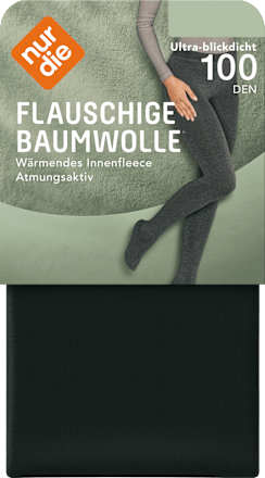 Strumpfhose Flauschige Baumwolle schwarz Gr. 38/40, 100 DEN nur die