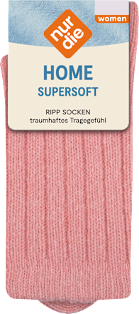 Socken Supersoft mit Ripp-Struktur pink Gr. 39-42 nur die