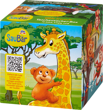 Kinder Taschentücher Box sortiert SauBär