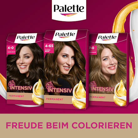 Haarfarbe 4-65 Warmes Braun Palette