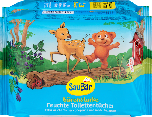 Feuchte Toilettentücher Bärenstark (2x60 St) SauBär